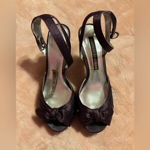 Chinese Laundry Dark Purple Bow Heels